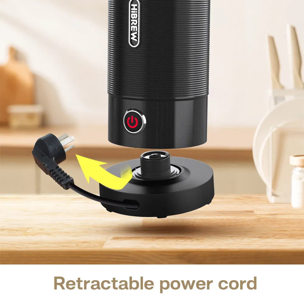 HiBREW M1A Fully Automatic Milk Frother - Hot and Cold Latte Cappuccino Mixer and Warmer, with Cool Touch