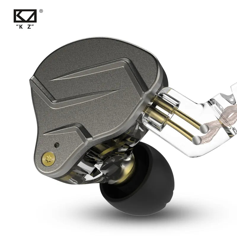 KZ ZSN Pro Metal Earphones: Hybrid Technology 1BA+1DD, High Fidelity Bass, In-Ear Monitor Earbuds, Sporty Noise Cancelling Headset