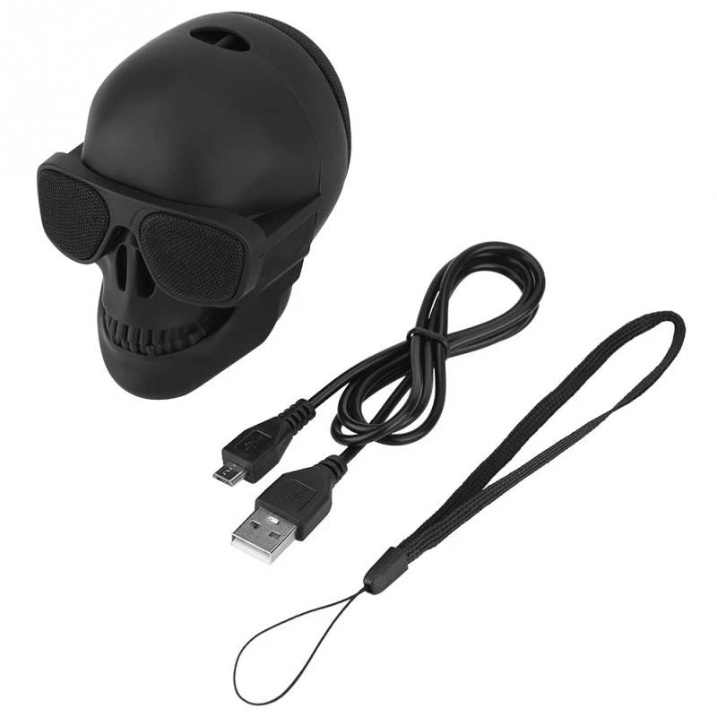 Enhanced Bass Skull Shaped Wireless Bluetooth Speaker - 5W Portable Mini Stereo Sound System - Skull Music Player