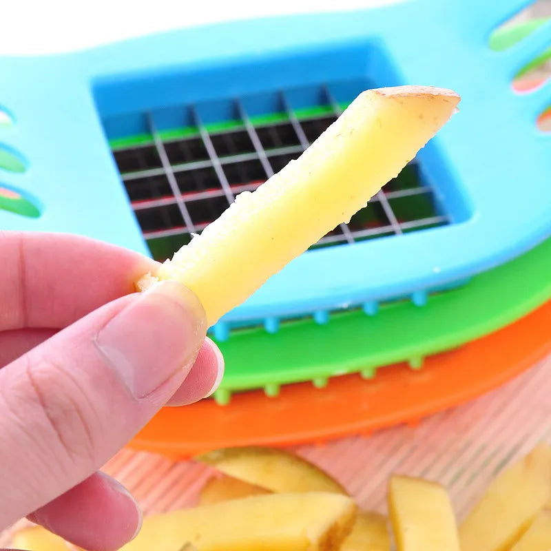 Efficient Stainless Steel Potato Cutter, Perfect for Simple and Quick Vegetable and Fruit Slicing – Must-Have Kitchen Gadget for Baking Enthusiasts