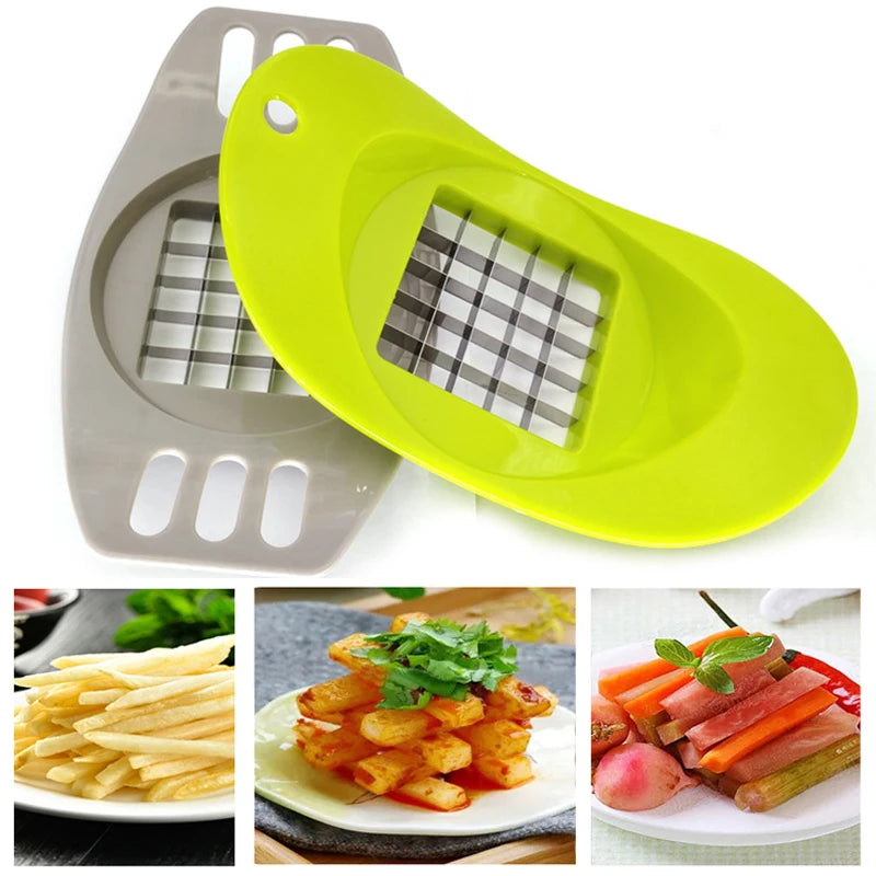 Efficient Stainless Steel Potato Cutter, Perfect for Simple and Quick Vegetable and Fruit Slicing – Must-Have Kitchen Gadget for Baking Enthusiasts