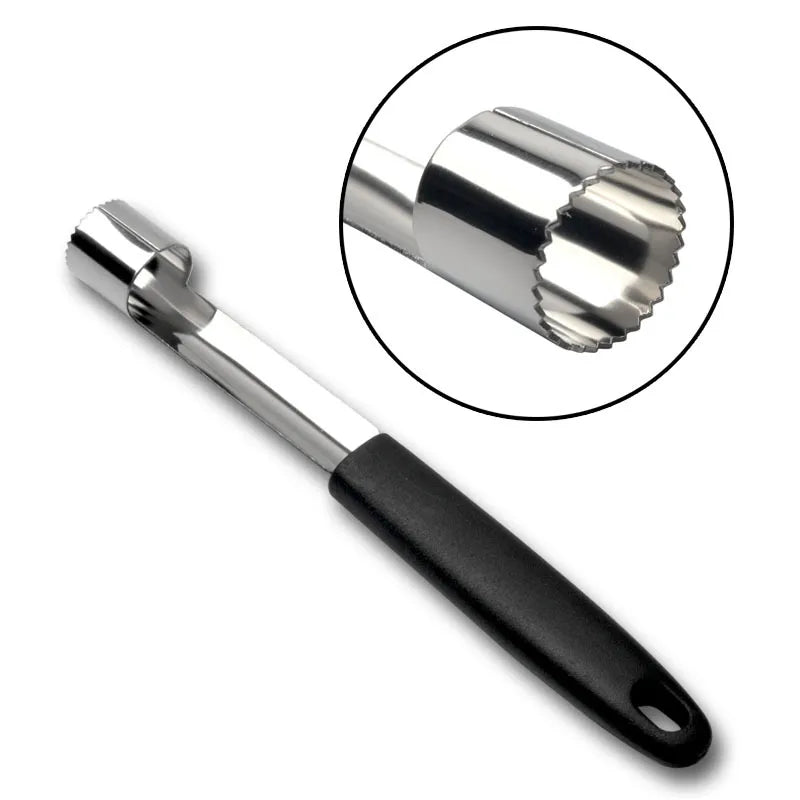 Stainless Steel Kitchen Gadget - Pear Seed Remover Cutter, Vegetable and Fruit Tool for Apples, Red Dates, Twist Corer, Pit Removal