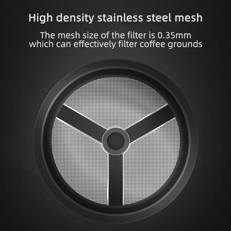TIMEMORE 15 Ounce French Press Coffee and Tea Maker with High Density Stainless Steel Mesh & Heat Resistant Glass, 450ml Capacity