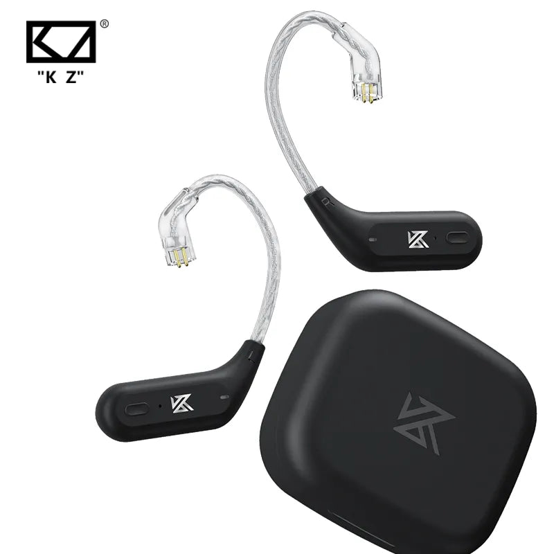 KZ AZ09 Bluetooth 5.2 Wireless Ear Hook Upgrade Cable with HIFI and C PIN Connector- Includes Charging Case