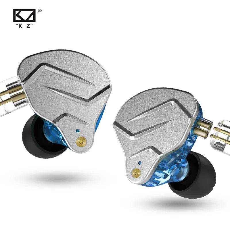 KZ ZSN Pro Metal Earphones: Hybrid Technology 1BA+1DD, High Fidelity Bass, In-Ear Monitor Earbuds, Sporty Noise Cancelling Headset