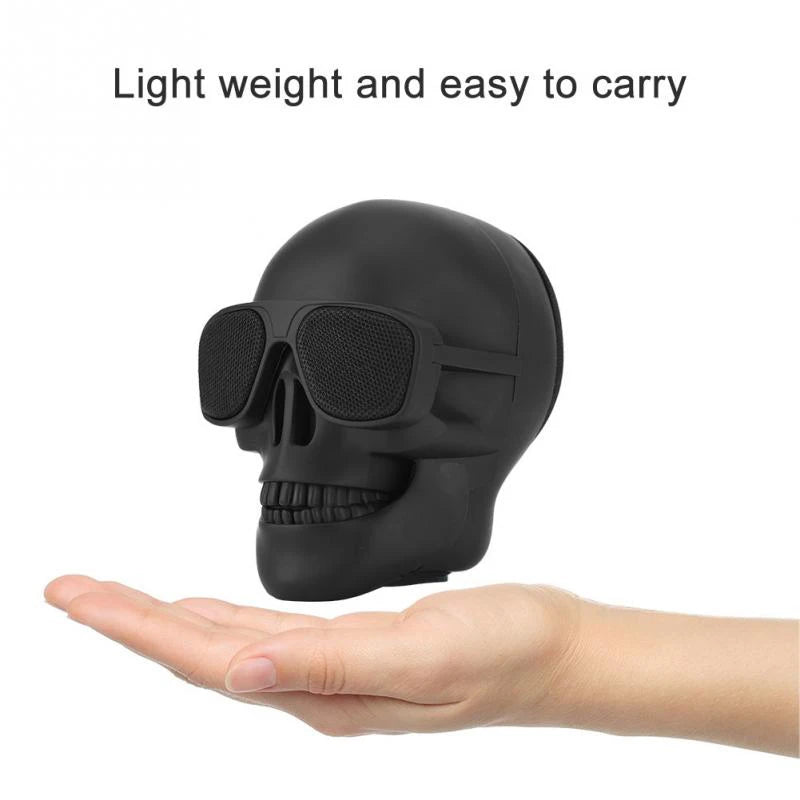 Enhanced Bass Skull Shaped Wireless Bluetooth Speaker - 5W Portable Mini Stereo Sound System - Skull Music Player