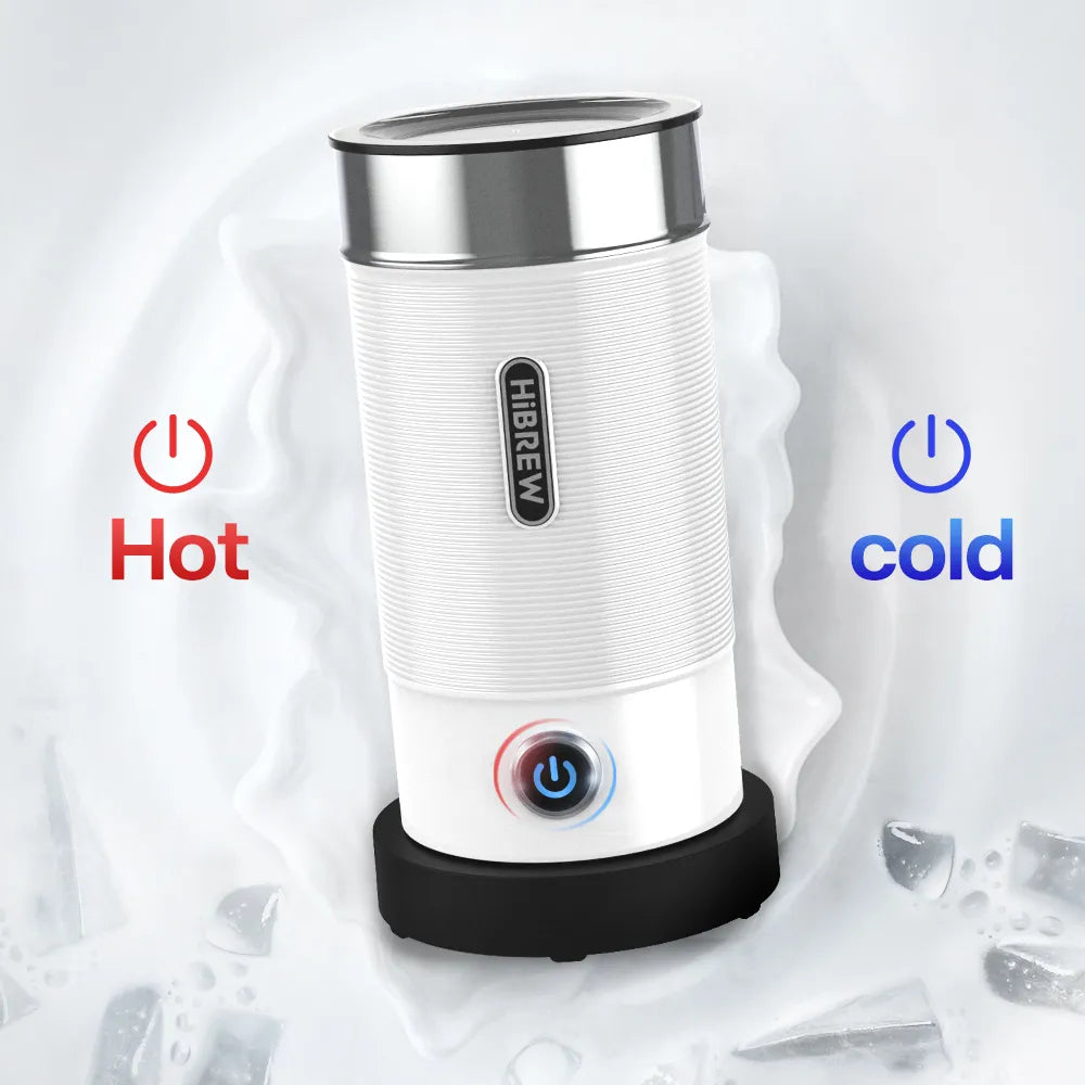 HiBREW M1A Fully Automatic Milk Frother - Hot and Cold Latte Cappuccino Mixer and Warmer, with Cool Touch