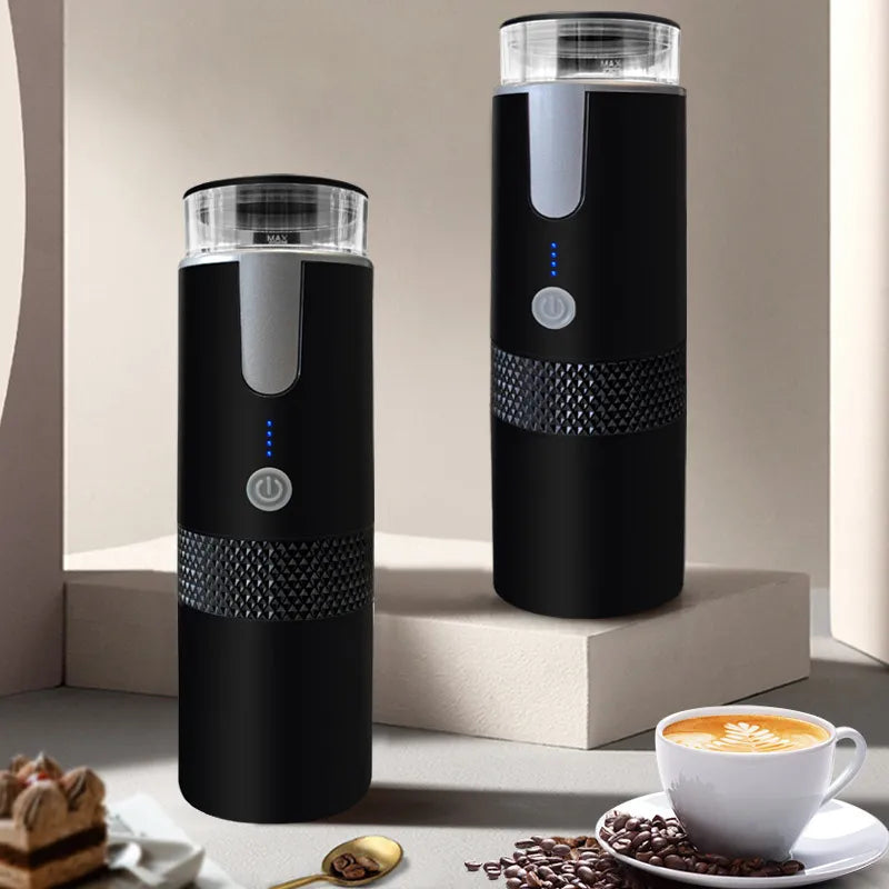Portable Electric Coffee Maker - Versatile Brewer for Ground Coffee and Coffee Capsules