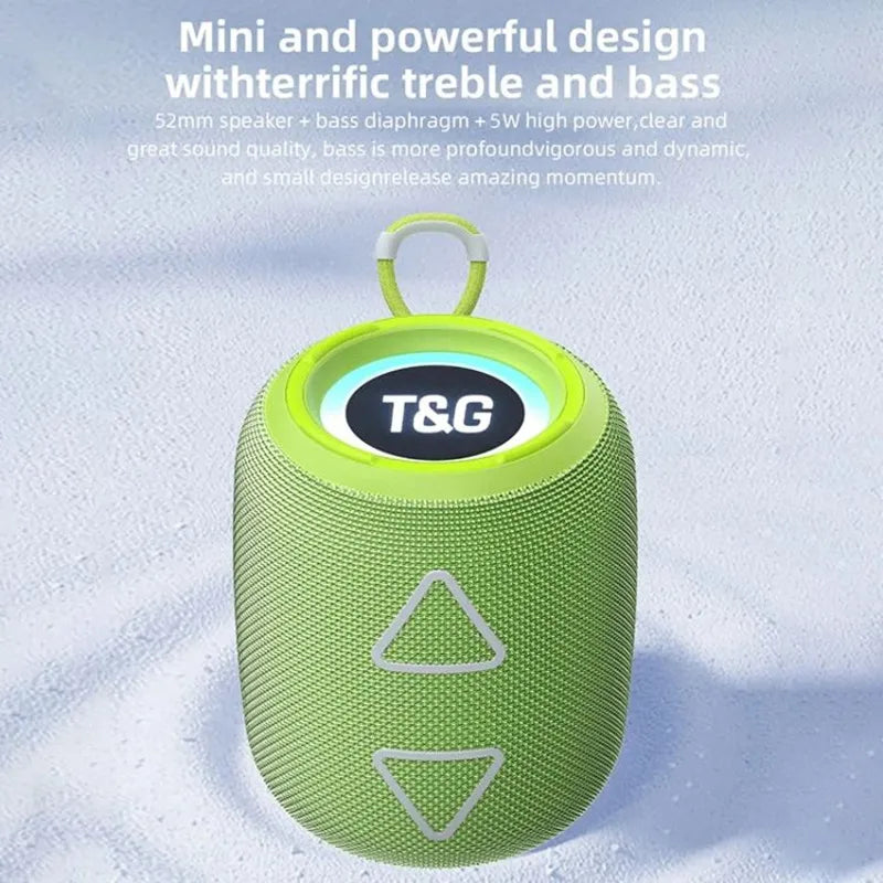 TG-655 cylindrical triangular button type bass Bluetooth speaker stylish and cool LED light portable wireless Bluetooth audio