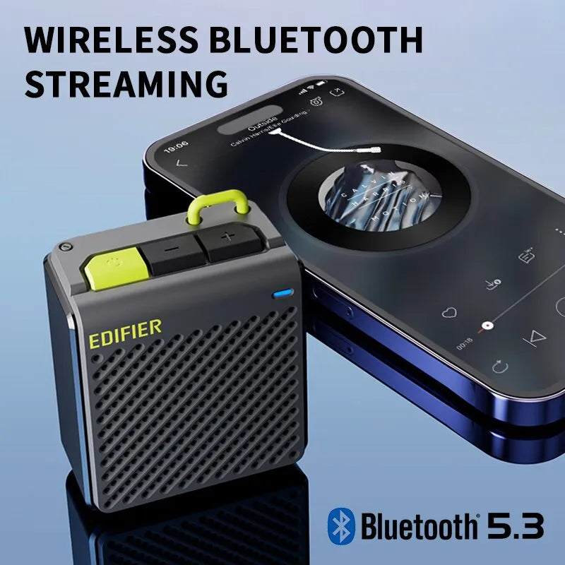 Edifier MP85 Lightweight Portable Bluetooth Speakers - 70g Waterproof Wireless Stereo for Camping, Walking, 8H Playback Time