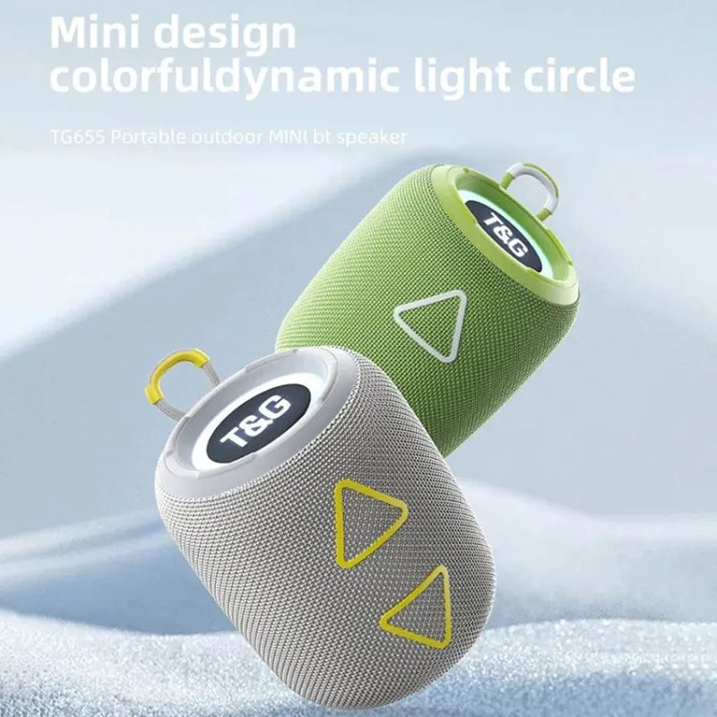 TG-655 cylindrical triangular button type bass Bluetooth speaker stylish and cool LED light portable wireless Bluetooth audio