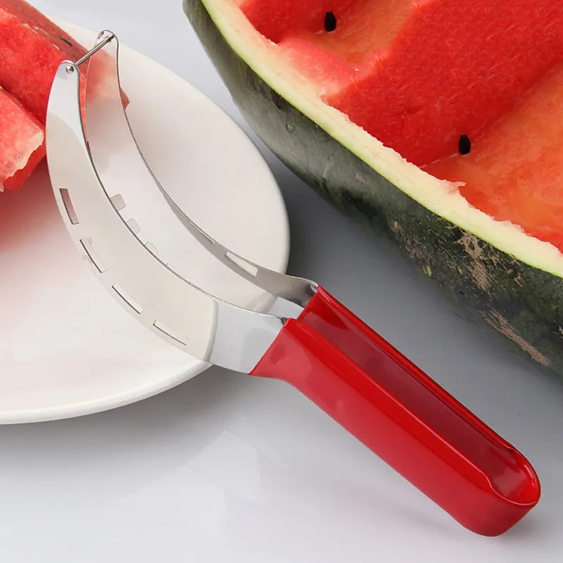 Stainless Steel Watermelon Cutter Tool - Windmill Design for Effortless Salad and Fruit Slicing - Kitchen Gadget with Digging Function - Ideal Watermelon Digger and Slicer - Premium Kitchen Accessory