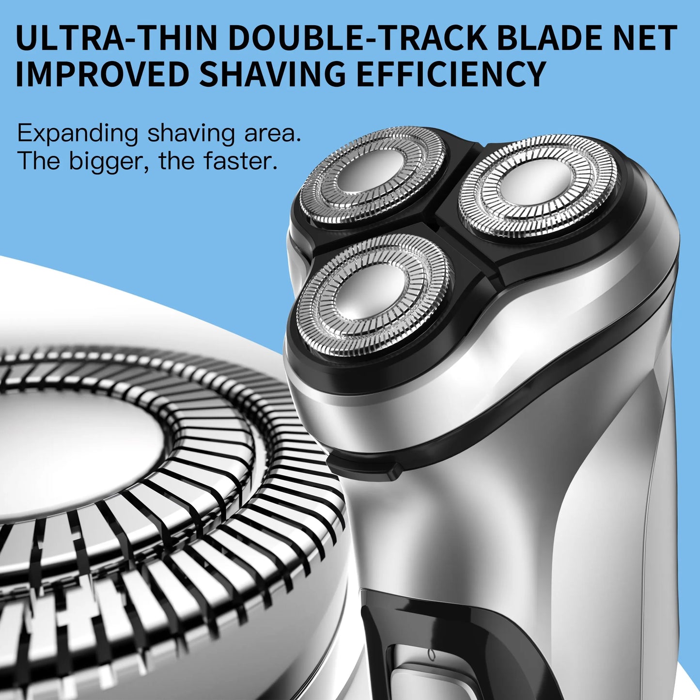 Enchen Blackstone USB Rechargeable Men's Electric Rotary Shaver with 3D Floating Blade and Washable Design