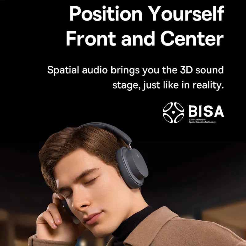 Baseus Bowie D05 Wireless Bluetooth 5.3 Over-Ear Headphone - Foldable HIFI Level Headset with 40mm Driver, 70H Battery Life