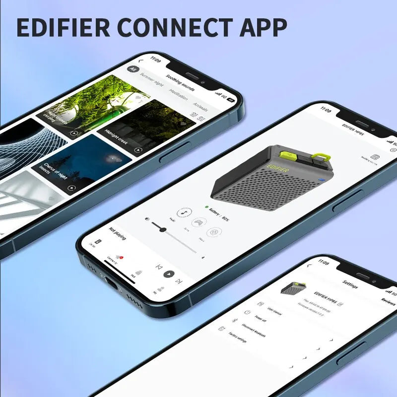 Edifier MP85 Lightweight Portable Bluetooth Speakers - 70g Waterproof Wireless Stereo for Camping, Walking, 8H Playback Time