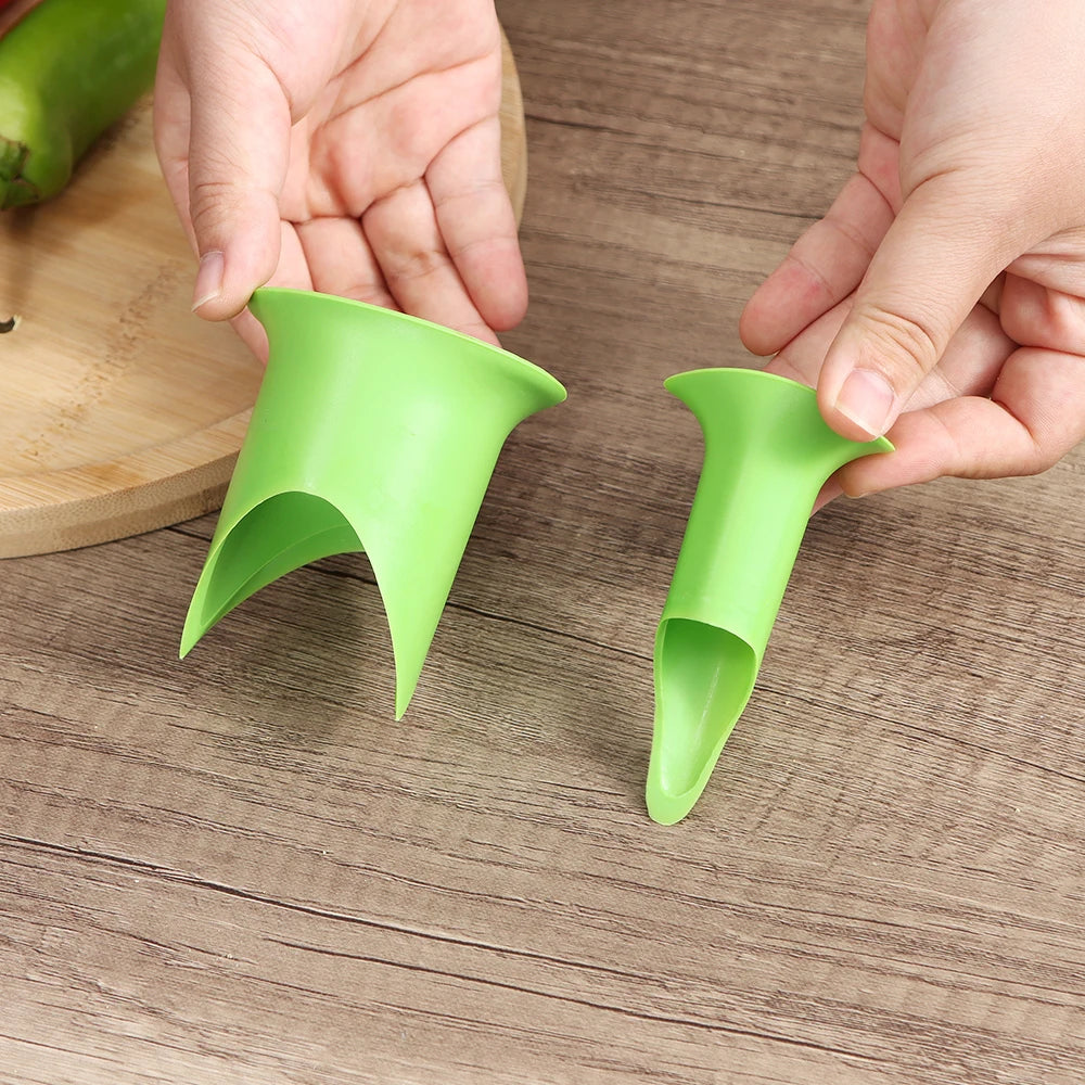 Vegetable Slicer Cutter Set for Random Pepper and Fruit - 2pcs Kitchen Tools with Seed Remover, Creative Corer, and Coring Gadget - Ideal for Cooking and Cleaning