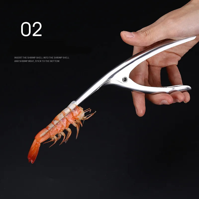 Stainless Steel Shrimp Peeler - Creative and Convenient Kitchen Gadget for Seafood Cooking
