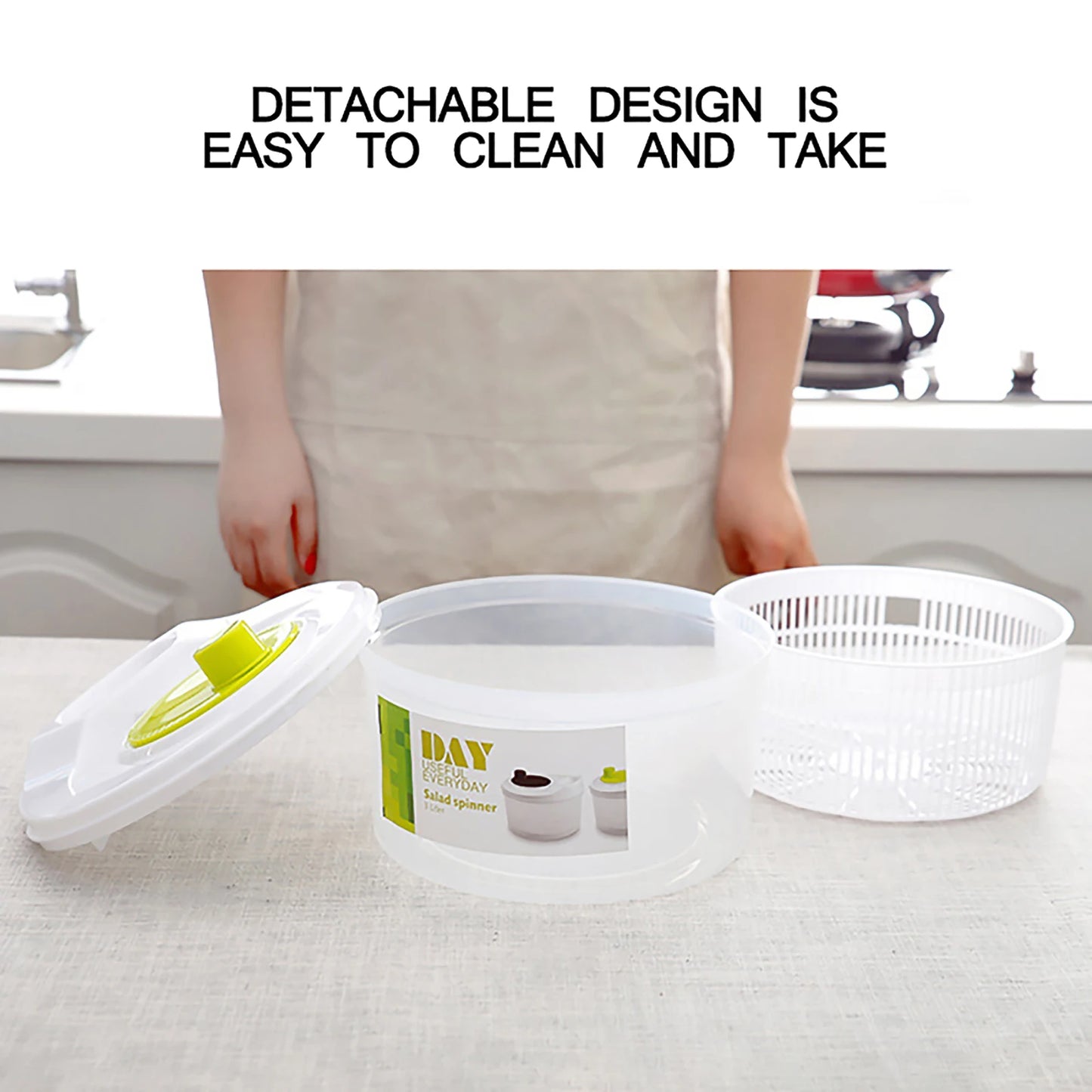 Vegetable and Fruit Spinner: Salad Dryer, Washer, Drainer, and Colander