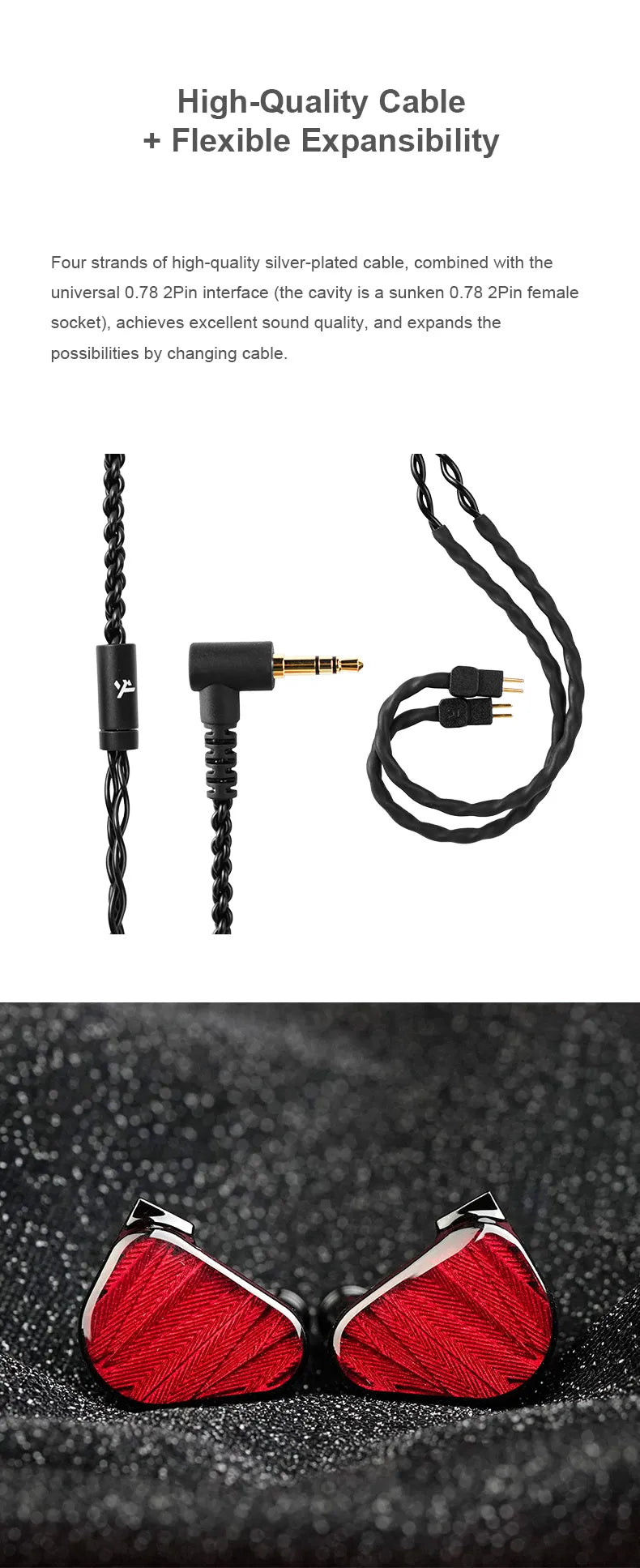 TRUTHEAR x Crinacle ZERO:RED Dual Dynamic Drivers In Ear Headphone with 0.78 2Pin Cable