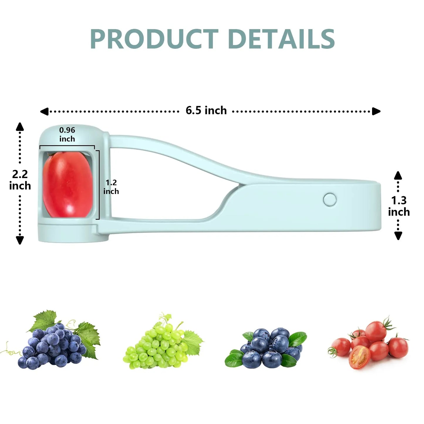 Premium Tomato Slicer Cutter - Grape & Cherry Fruit Salad Splitter: Small Kitchen Accessory & Cut Gadget for Babies
