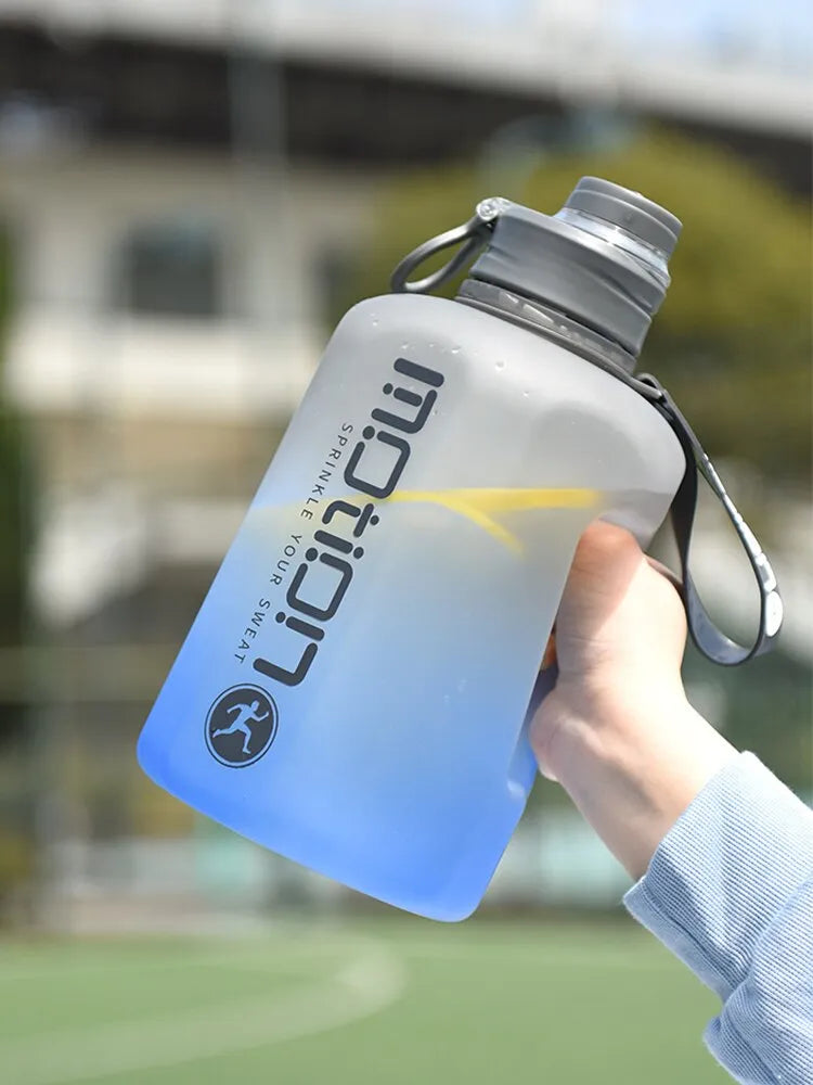 2.2L High-Capacity Sports Water Bottle - Portable Fitness Hydration Kettle, Durable Gradient Plastic, Ideal for Outdoor Events and Students