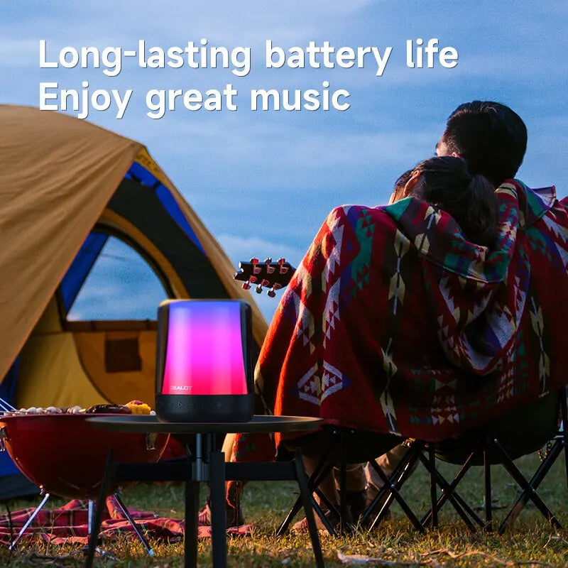 ZEALOT S66 Bluetooth 5.2 Speaker - Original Portable Subwoofer with RGB Lighting, Waterproof, USB and Outdoor Use