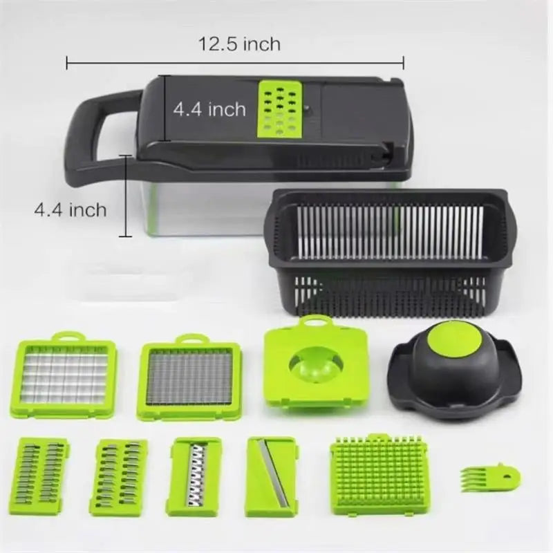 Multifunctional Kitchen Vegetable Slicer Shredder with Basket Fruit Slicer Potato Shredder Carrot Grinder
