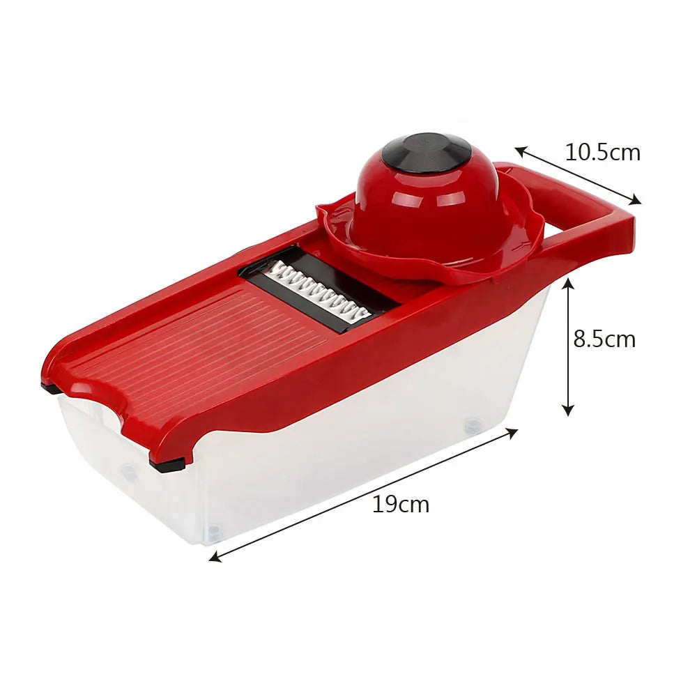 Cooking Tool Sets: Fruit Cutter, Vegetable Mandoline Slicer, Grater - 6 Blades - Multi-function Kitchen Gadget