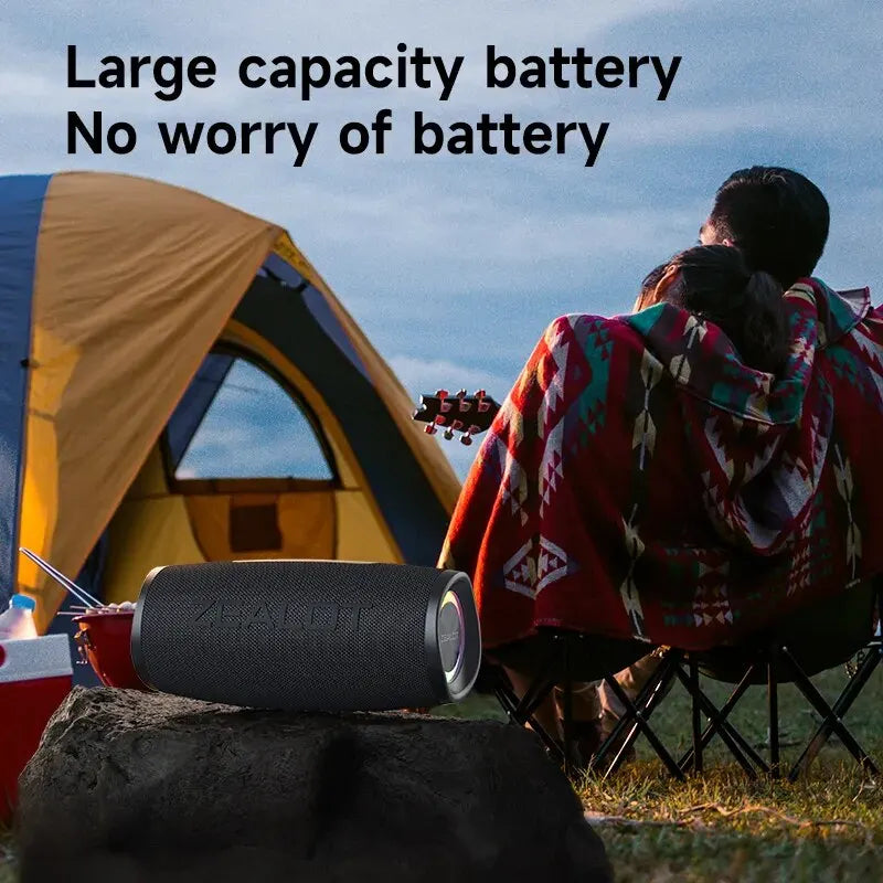 Waterproof ZEALOT S56 Bluetooth Speaker 40W, 8000mAh Battery, Powerful Bass Performance, 12hr Playback, Ideal for Camping and Outdoor Activities