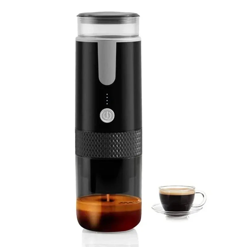 Portable Electric Coffee Maker - Versatile Brewer for Ground Coffee and Coffee Capsules