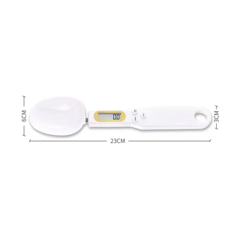 Digital Kitchen Scale Spoon for Baking - Adjustable Electronic Weighing Tool for Coffee, Food, Flour, Powder with LCD Display Measurement at Home