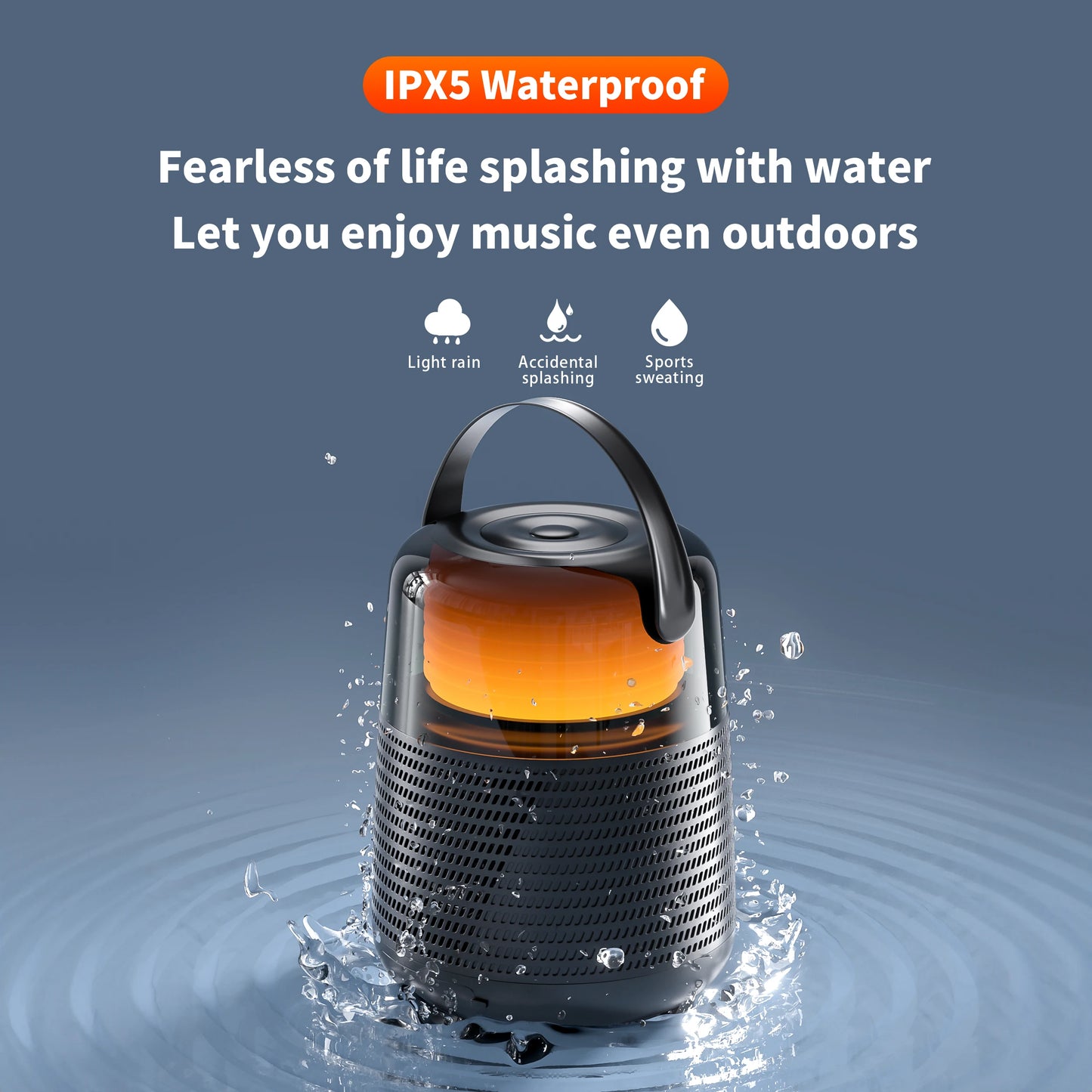 QERE HF55 Hi-Res 20W Audio Bluetooth Speaker - Portable, Waterproof IPX5, Wireless HiFi Speaker with Multiple Connection Modes