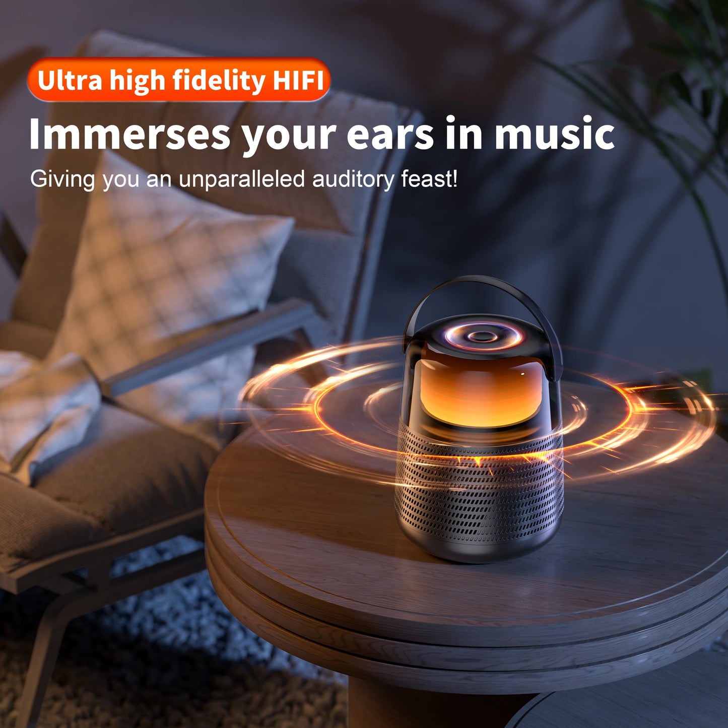 QERE HF55 Hi-Res 20W Audio Bluetooth Speaker - Portable, Waterproof IPX5, Wireless HiFi Speaker with Multiple Connection Modes