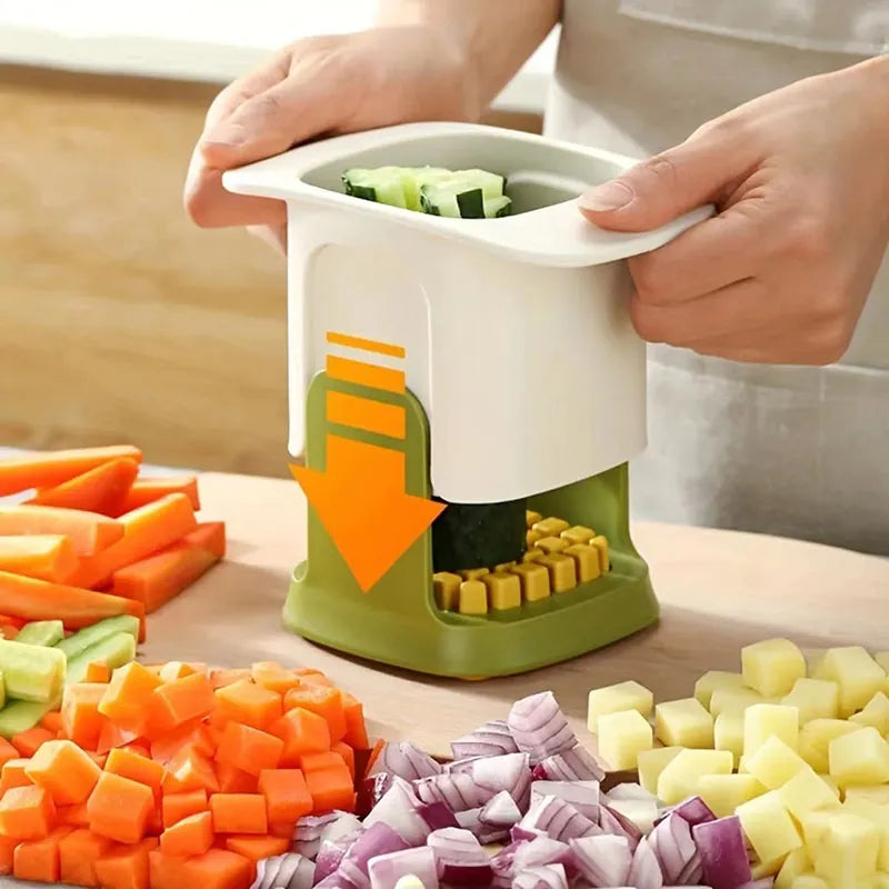 Multifunctional Vegetable Chopper & Slicer - Onion Dicer, French Fries Cutter, Potato & Cucumber Slicer - Kitchen Gadget & Tools