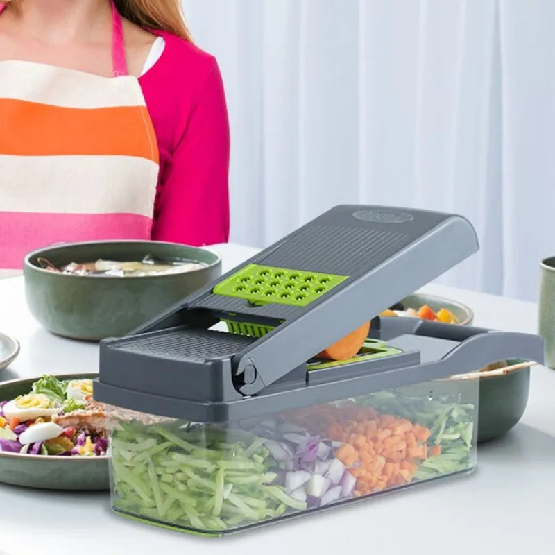 Multifunctional Kitchen Vegetable Slicer Shredder with Basket Fruit Slicer Potato Shredder Carrot Grinder