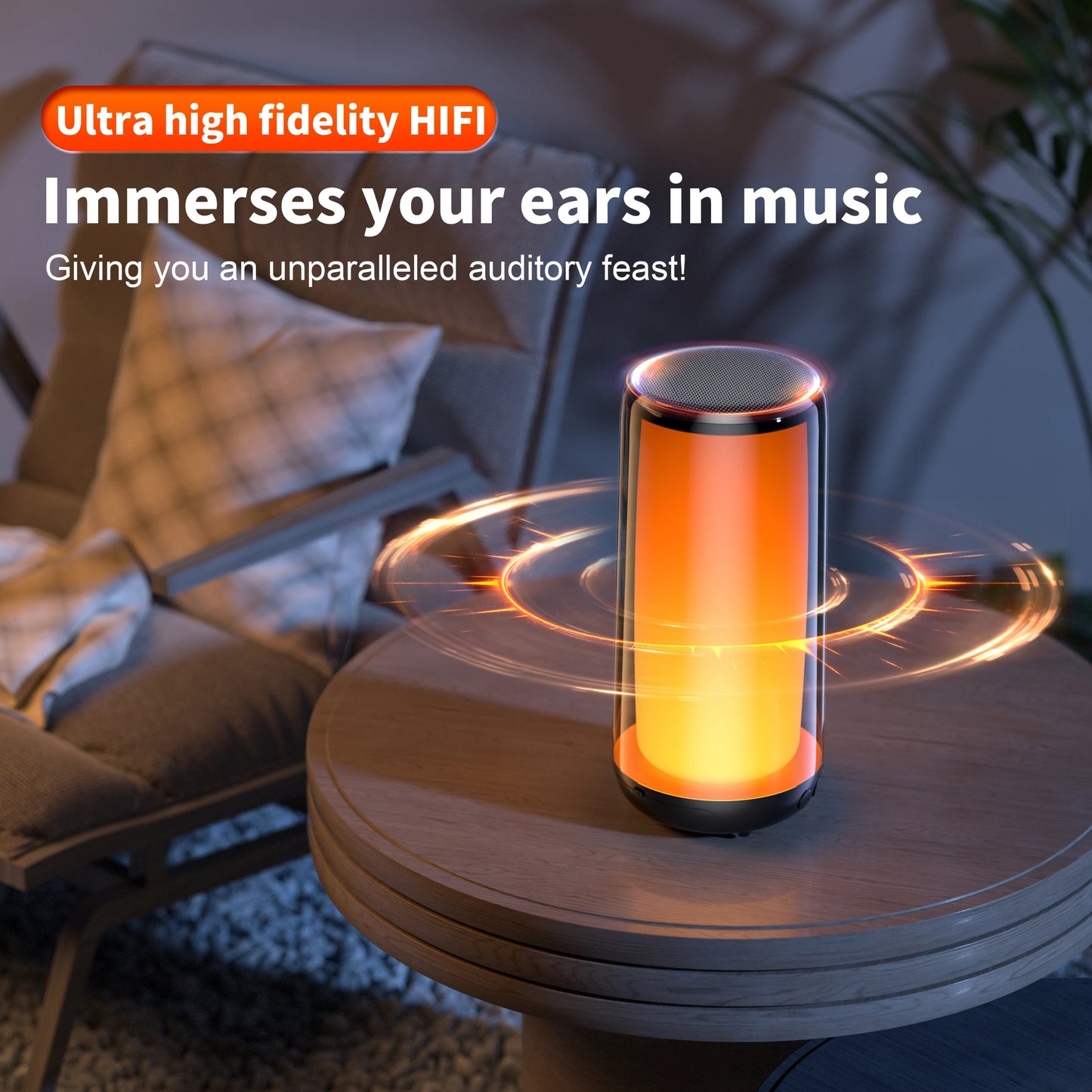 QERE High-Resolution 10W Audio Bluetooth Speaker - Waterproof, Portable, Wireless HiFi Speaker for Outdoors with Multiple Connection Modes