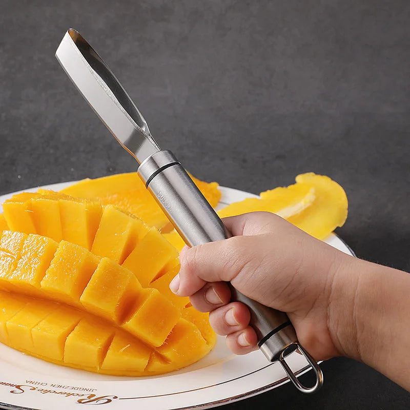 Premium Mango Slicer and Peeler - Efficient Fruit Cutter, Kitchen Gadget with Coring & Dicing Features