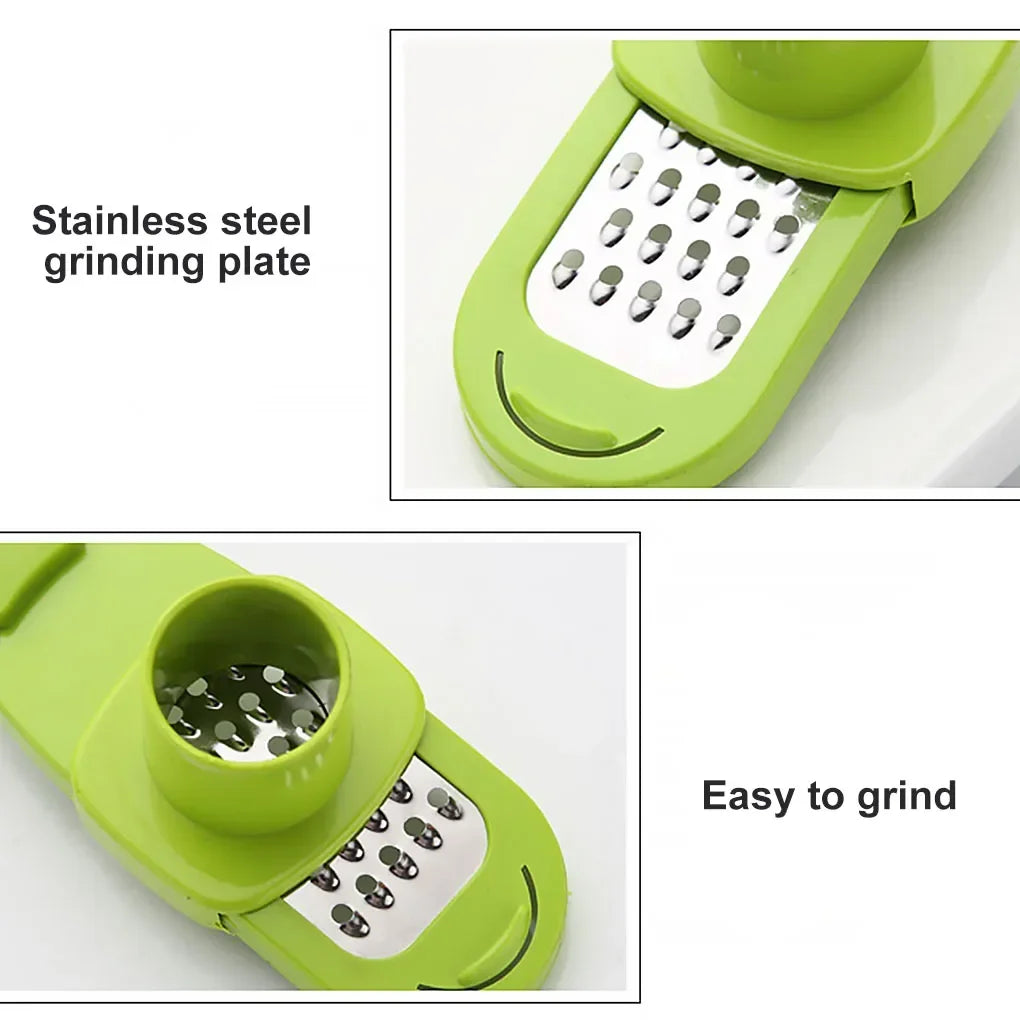 1-Piece Manual Multi-functional Garlic Crusher Grinder and Ginger Cutter with Garlic Peeler and Press – Kitchen Gadgets for Cooking