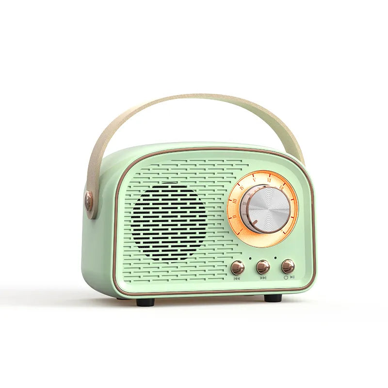 Vintage DW21 Mini Bluetooth Speaker: Portable Stereo Subwoofer, Elegant Home Décor, High-Quality Sound for Classical Music Playback