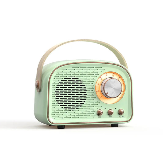 Vintage DW21 Mini Bluetooth Speaker: Portable Stereo Subwoofer, Elegant Home Décor, High-Quality Sound for Classical Music Playback
