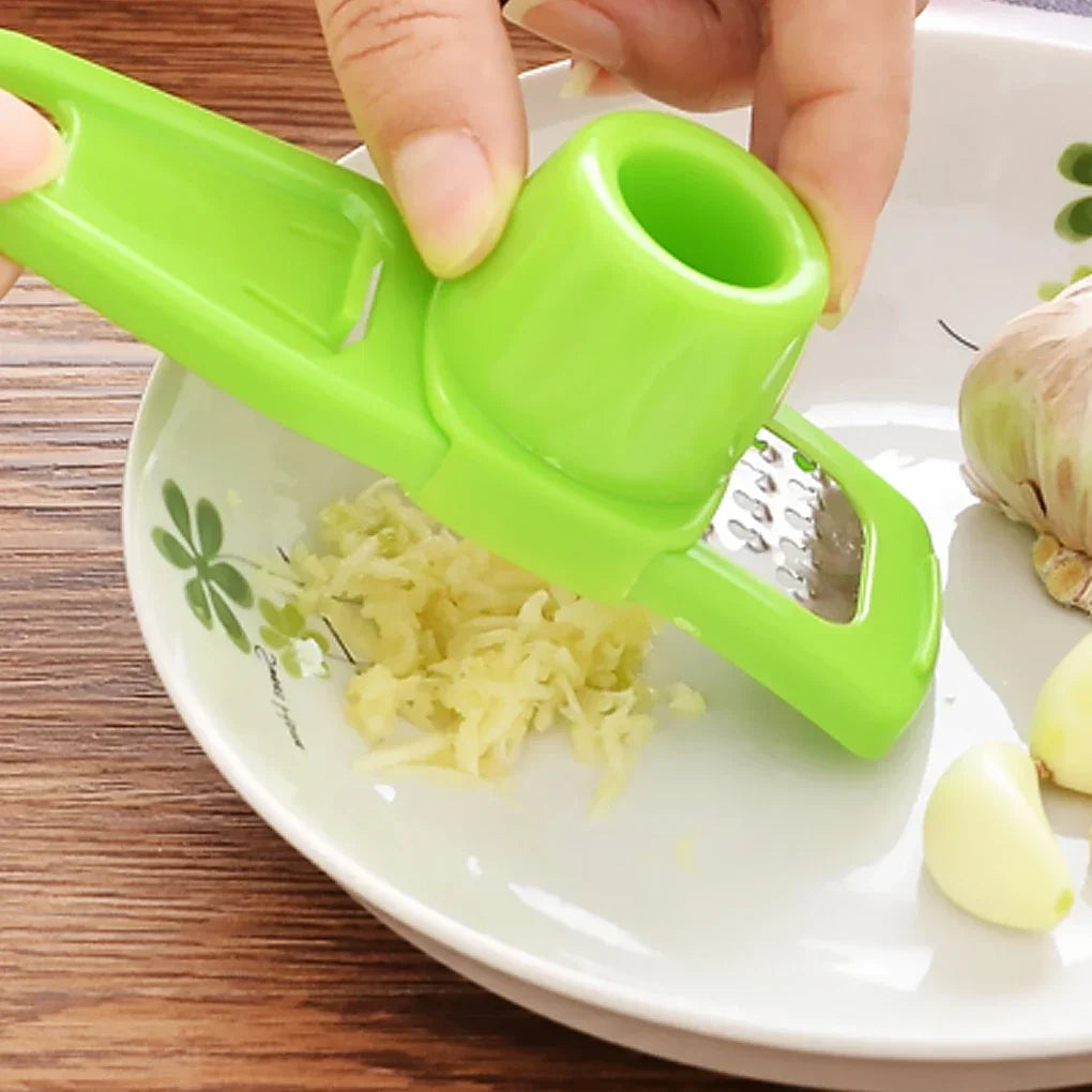 1-Piece Manual Multi-functional Garlic Crusher Grinder and Ginger Cutter with Garlic Peeler and Press – Kitchen Gadgets for Cooking