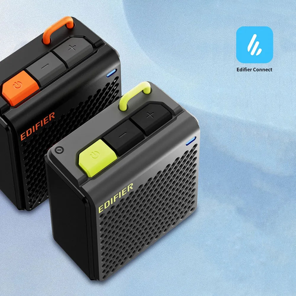 Edifier MP85 Lightweight Portable Bluetooth Speakers - 70g Waterproof Wireless Stereo for Camping, Walking, 8H Playback Time