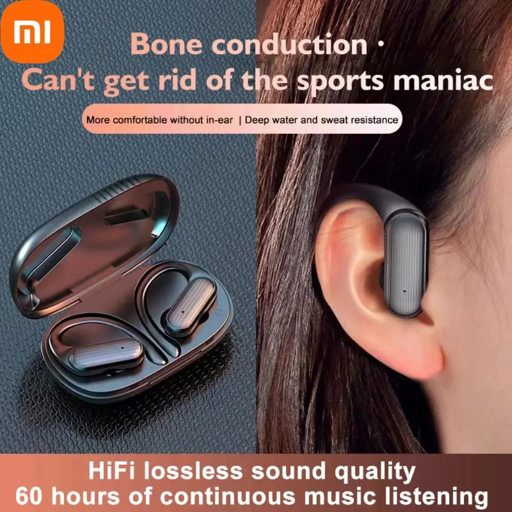 Xiaomi A520 Bluetooth 5.3 Wireless Earbuds - Waterproof Sports Headset with 60hr Playtime, Earhooks, Ideal for Gaming, Compatible with Phone/Laptop