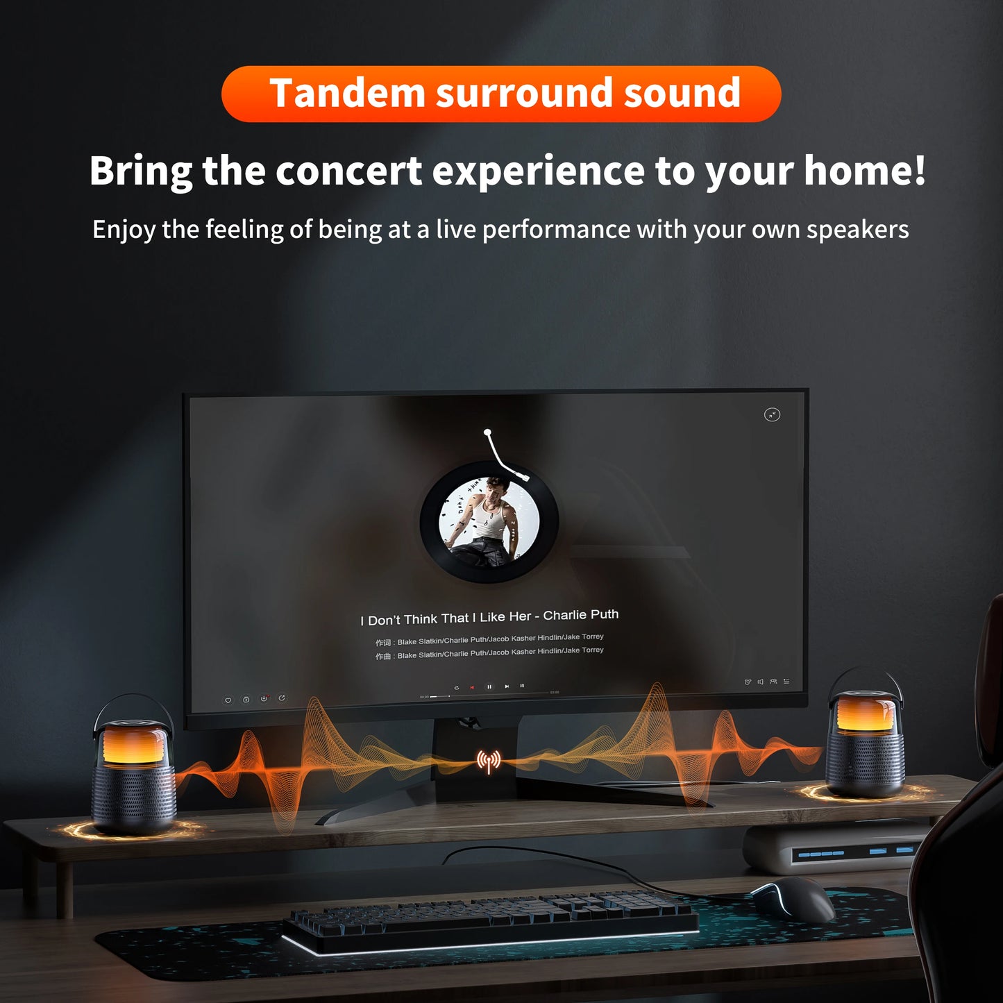 QERE HF55 Hi-Res 20W Audio Bluetooth Speaker - Portable, Waterproof IPX5, Wireless HiFi Speaker with Multiple Connection Modes