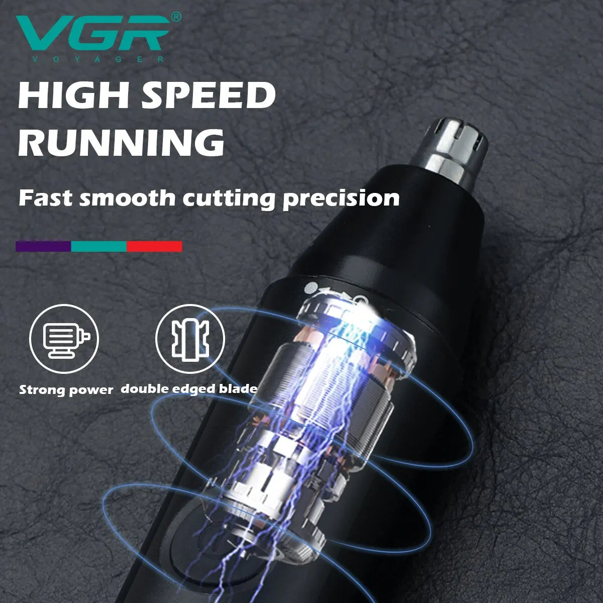 VGR Professional Nose Hair Trimmer V-613 - Mini 2-in-1 Electric Rechargeable Waterproof Hair Trimmer