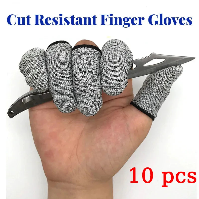 10-Piece Anti-cut Finger Protectors for Kitchen Safety - Thumb Knife Picker Finger Cover for Enhanced Protection during Cutting - Essential Finger Gadgets