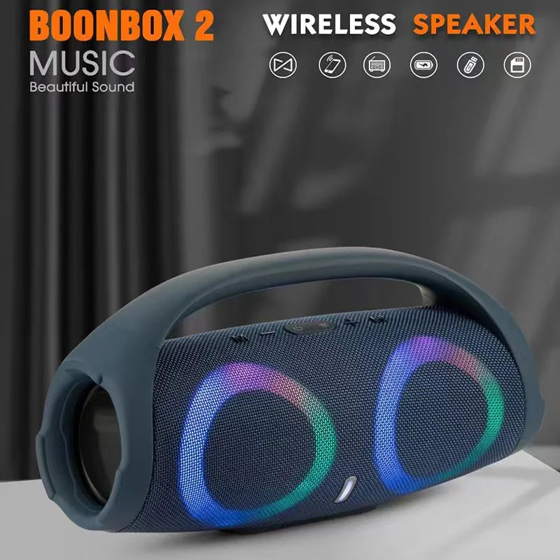 100W High Power Portable Bluetooth Speaker - Waterproof, Wireless Subwoofer with 360 Stereo Surround, RGB Colorful Lights, TWS, FM & Boombox