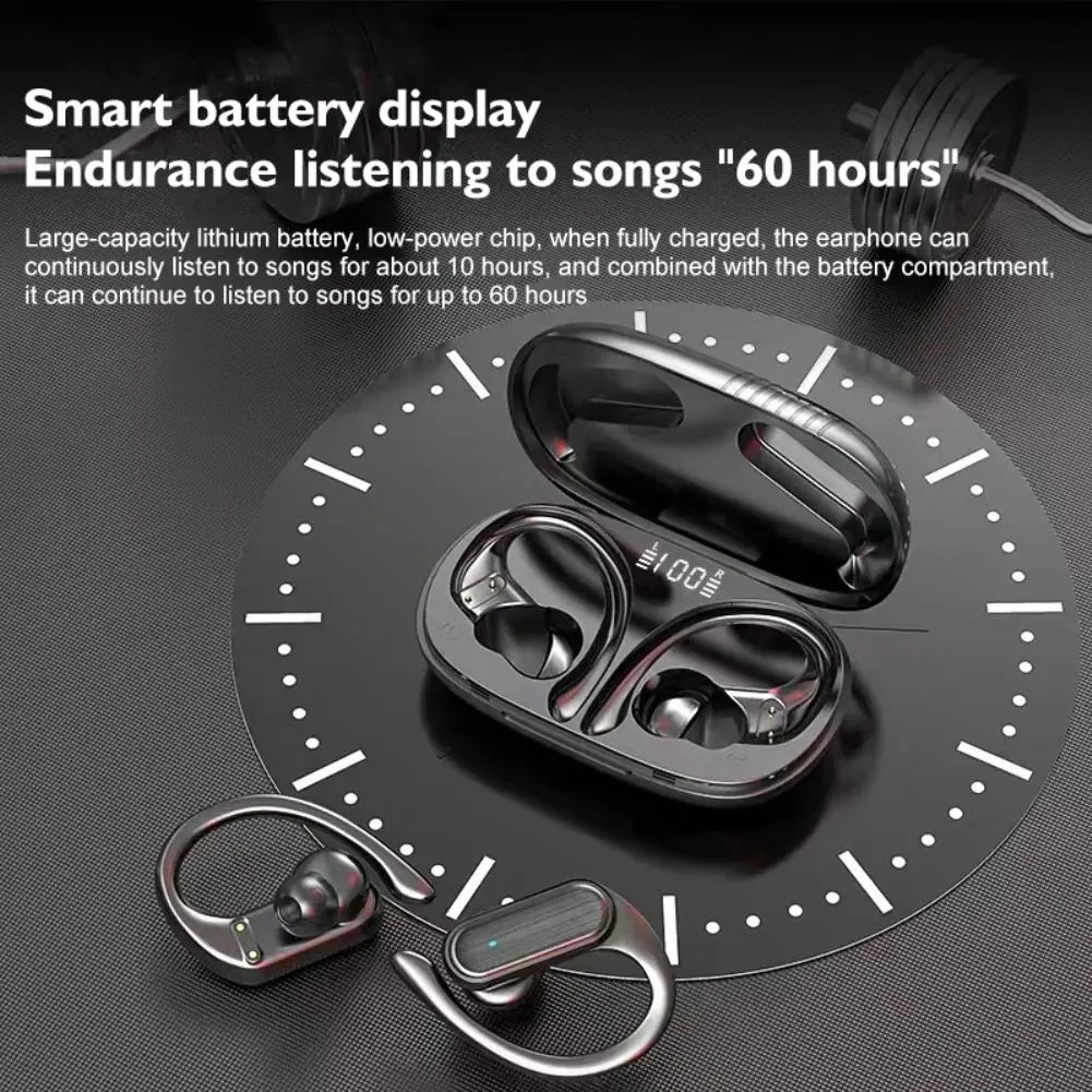 Xiaomi A520 Bluetooth 5.3 Wireless Earbuds - Waterproof Sports Headset with 60hr Playtime, Earhooks, Ideal for Gaming, Compatible with Phone/Laptop