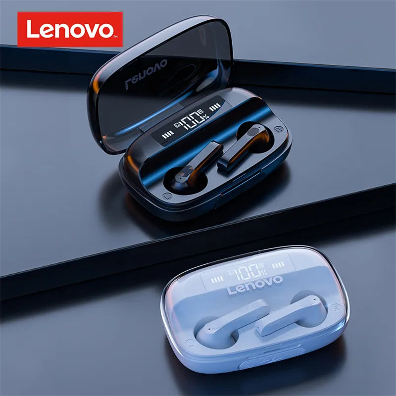 Lenovo QT81 Wireless Gaming Headset with 1200mAh, 60-Hour Playtime, Bluetooth 5.0, Stereo Bass, Dual Mic & AI Noise Reduction