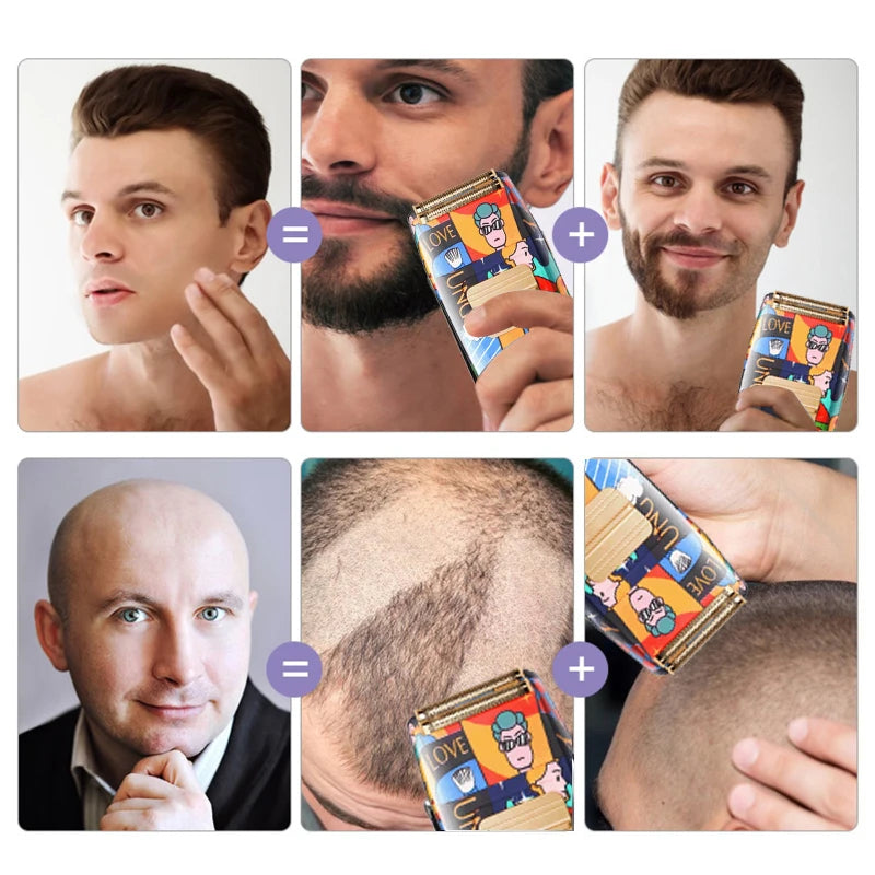 Kemei 1102H Powerful Electric Razor for Men - Rechargeable Bald Head and Beard Shaving Machine